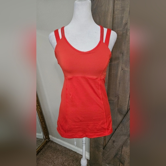 LULULEMON Happy Strappy Tank In Alarming Red.Size 6 - Picture 8 of 15